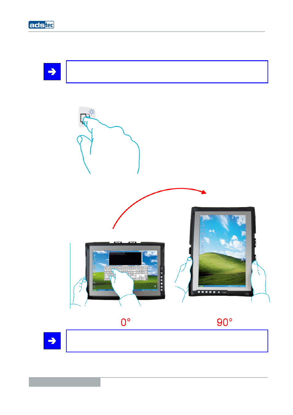 4 tt13 touch rotation, Tt13, Ouch | Otation | ADS-TEC TT13 User Manual User Manual | Page 34 / 88