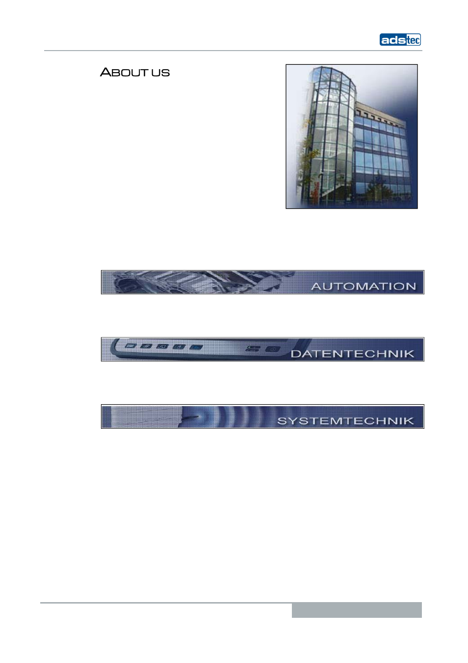 About us, Bout us | ADS-TEC TT13 User Manual User Manual | Page 5 / 88