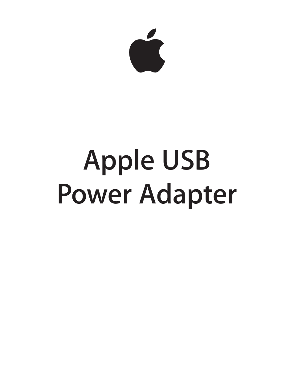 Apple USB Power Adapter User Manual | 8 pages