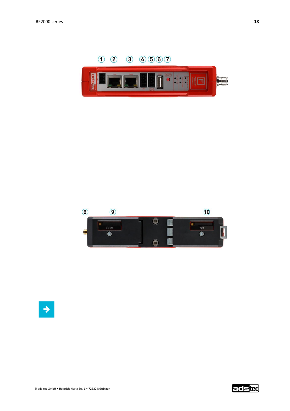Interface overview irf22xx, 3 interface overview irf22xx | ADS-TEC IRF2000 User Manual User Manual | Page 19 / 29