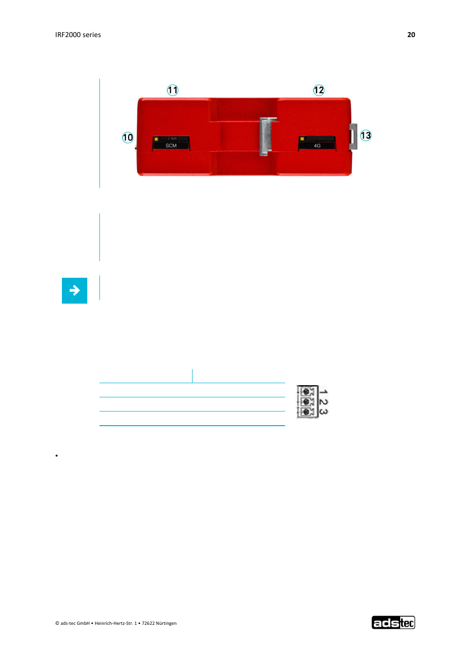 Power supply 24v dc, 1 power supply 24v dc | ADS-TEC IRF2000 User Manual User Manual | Page 21 / 29