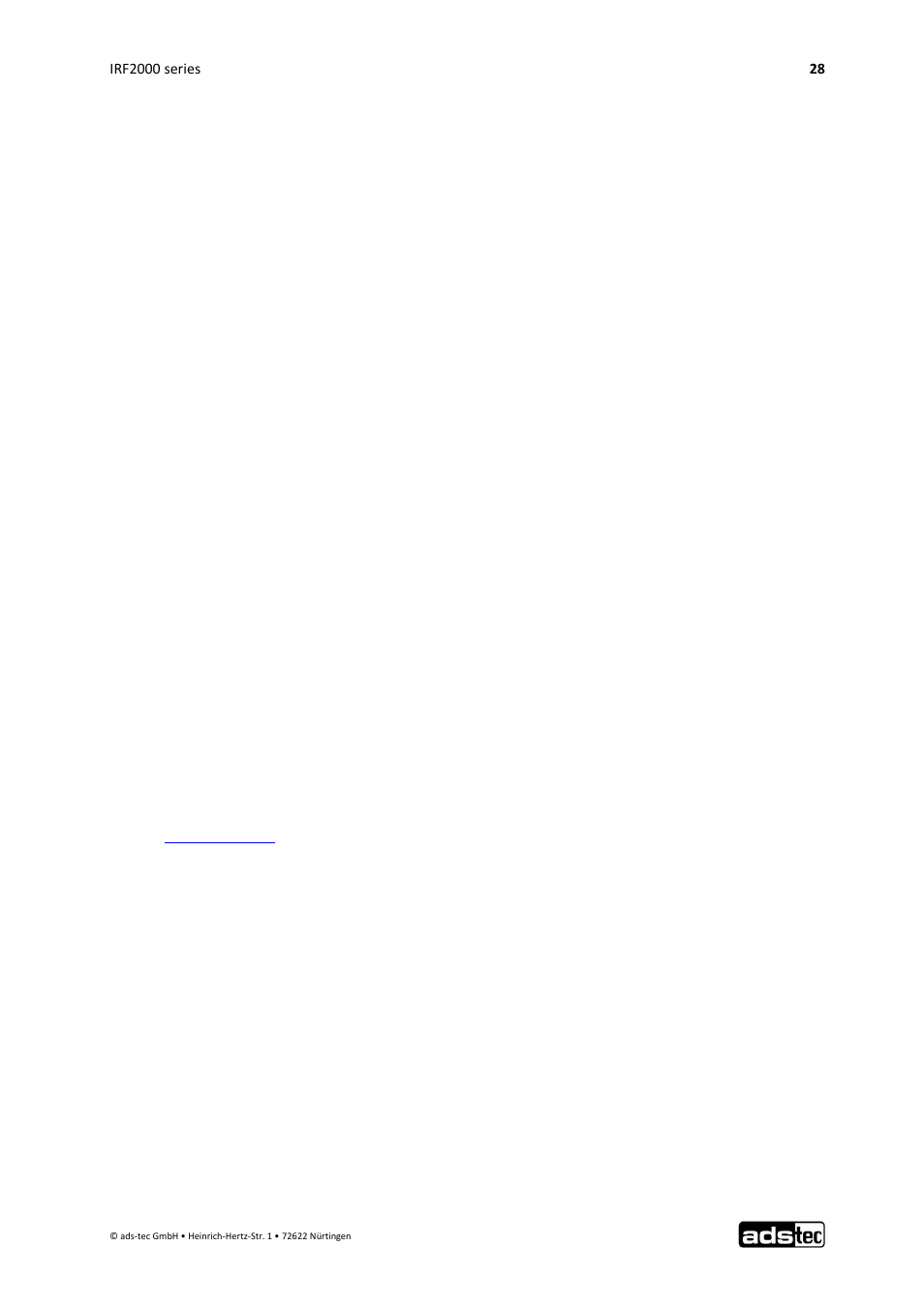 Service & support, Ads-tec support, Company address | 8 service & support, 1 ads-tec support, 2 company address | ADS-TEC IRF2000 User Manual User Manual | Page 29 / 29