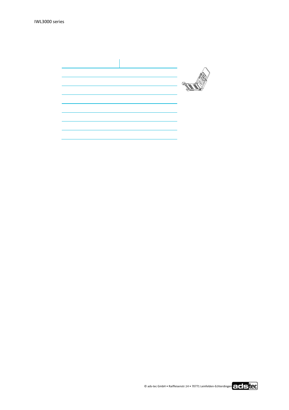 Sim card reader in accordance with iso 7816 | ADS-TEC IWL3000 User Manual User Manual | Page 21 / 31