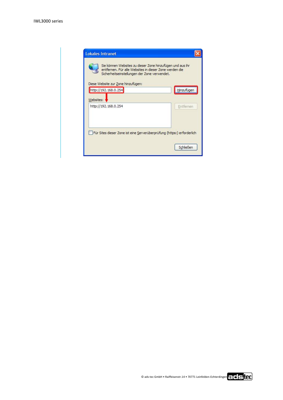 ADS-TEC IWL3000 User Manual User Manual | Page 25 / 31