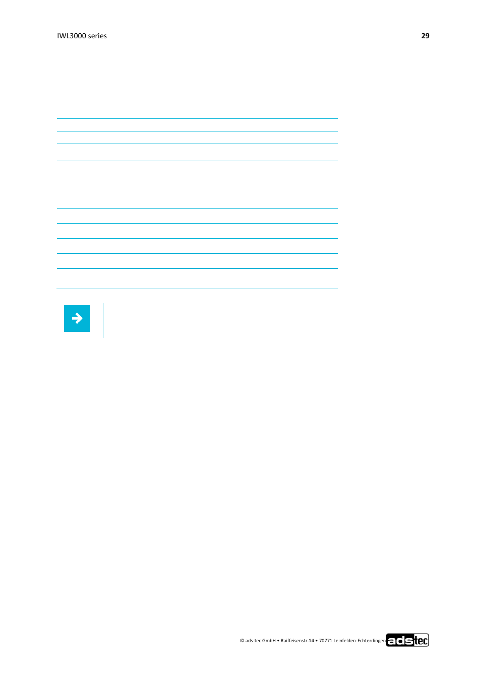 Technical details, 8 technical details, Device data | ADS-TEC IWL3000 User Manual User Manual | Page 30 / 31