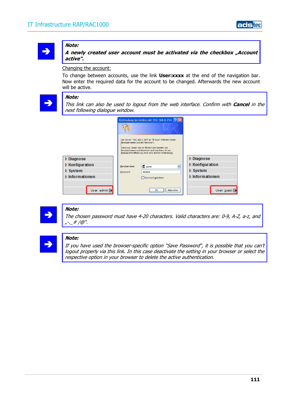 It infrastructure rap/rac1000 | ADS-TEC RAP/RAC1000 User Manual User Manual | Page 111 / 215