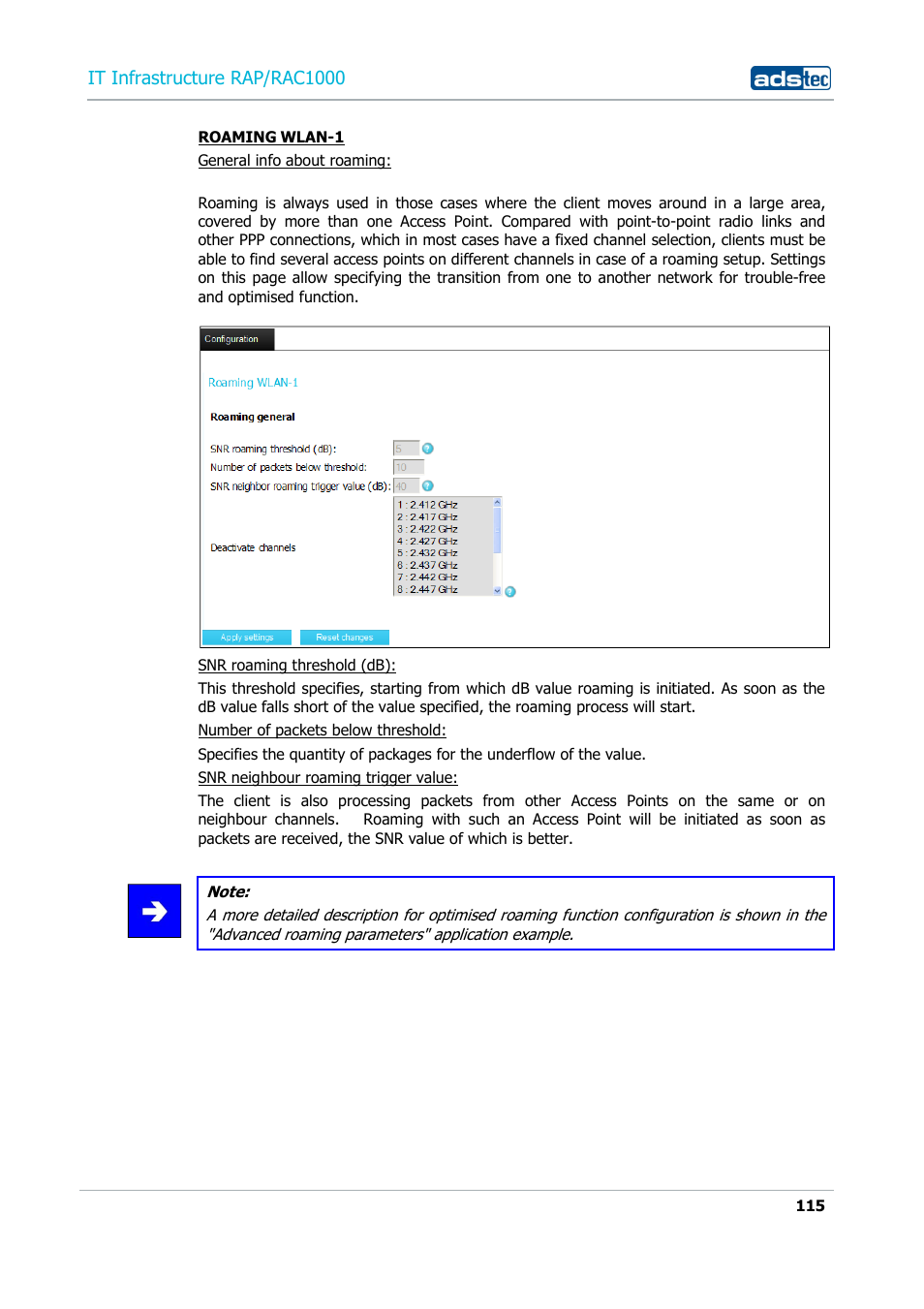 It infrastructure rap/rac1000 | ADS-TEC RAP/RAC1000 User Manual User Manual | Page 115 / 215