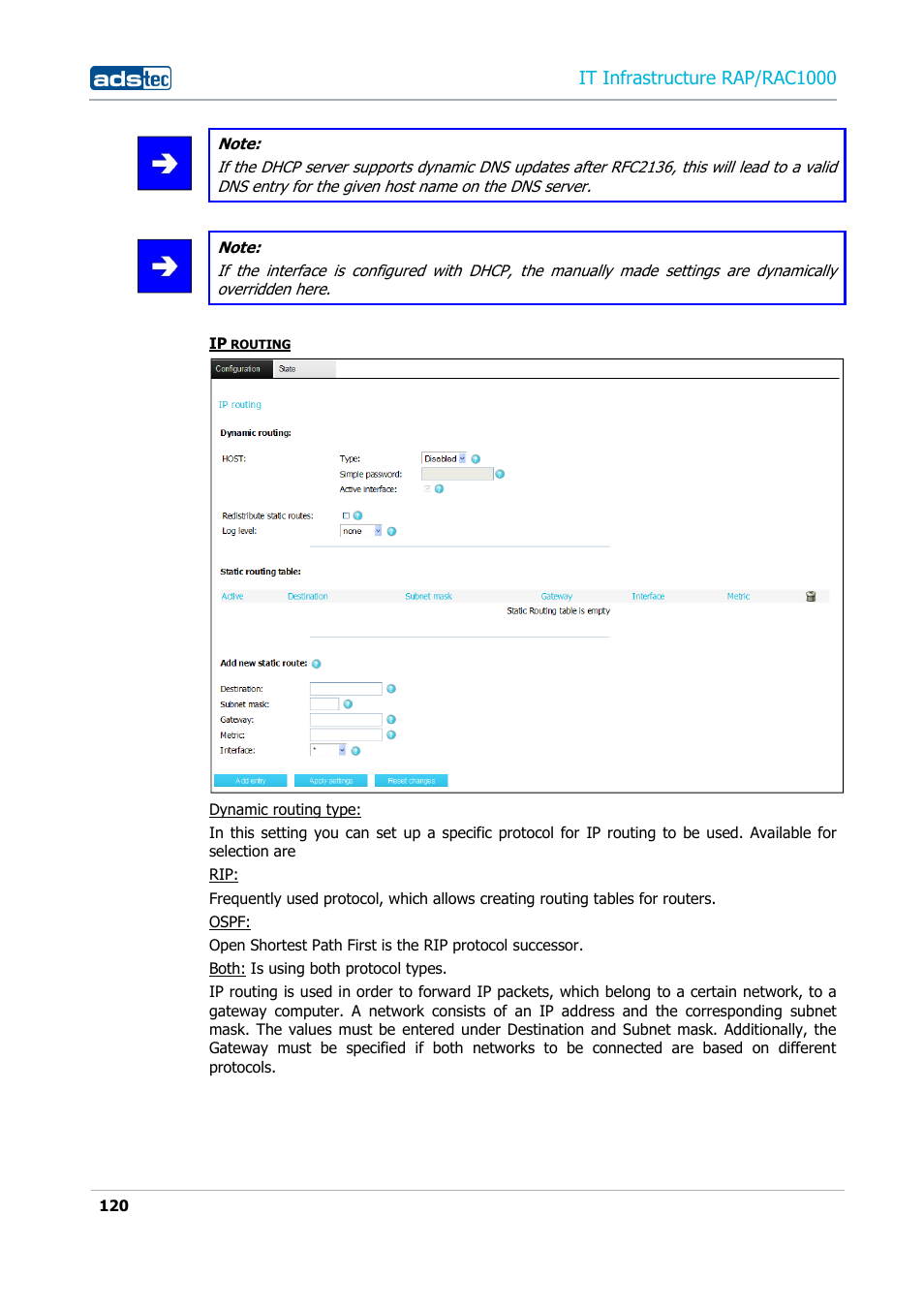 It infrastructure rap/rac1000 | ADS-TEC RAP/RAC1000 User Manual User Manual | Page 120 / 215