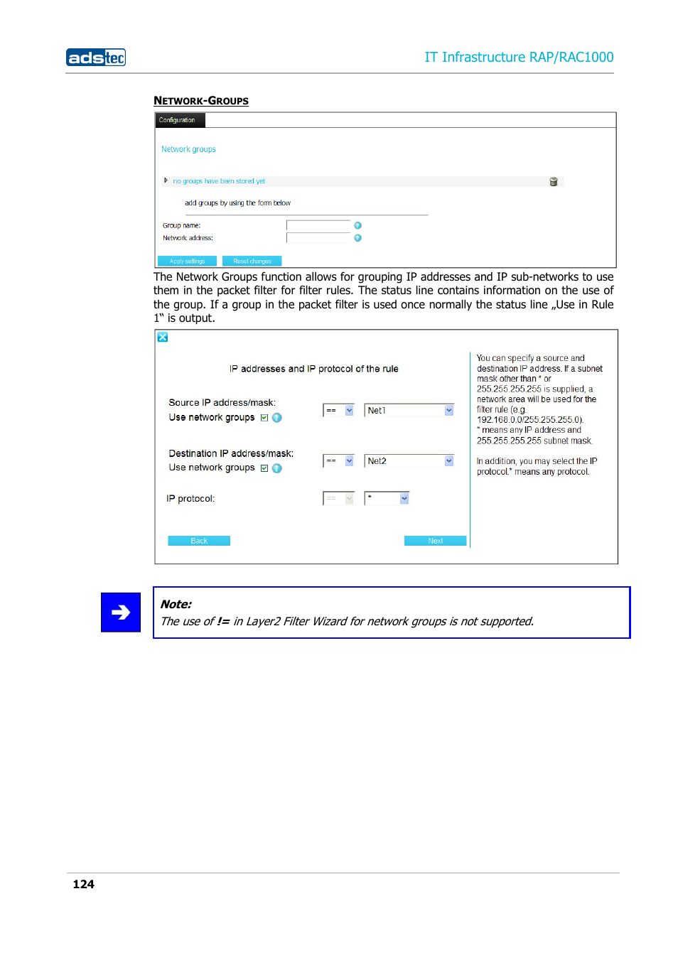 It infrastructure rap/rac1000 | ADS-TEC RAP/RAC1000 User Manual User Manual | Page 124 / 215