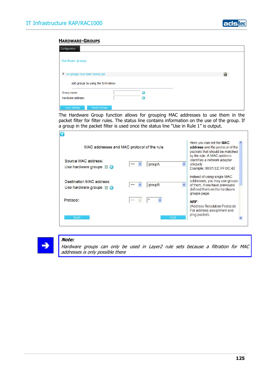 It infrastructure rap/rac1000 | ADS-TEC RAP/RAC1000 User Manual User Manual | Page 125 / 215