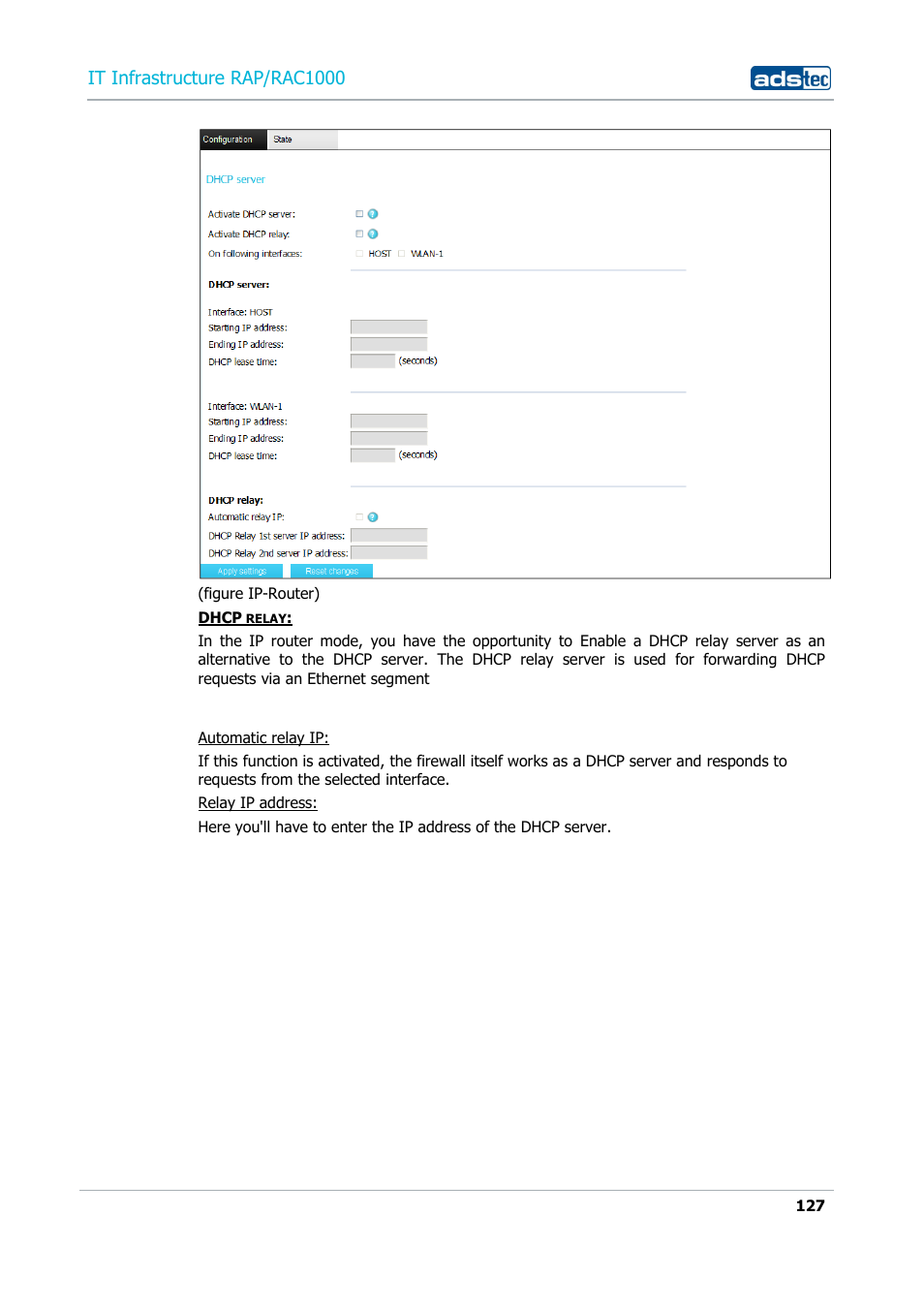 It infrastructure rap/rac1000 | ADS-TEC RAP/RAC1000 User Manual User Manual | Page 127 / 215