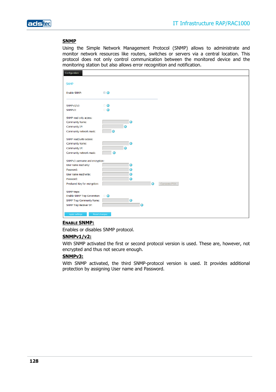 It infrastructure rap/rac1000 | ADS-TEC RAP/RAC1000 User Manual User Manual | Page 128 / 215