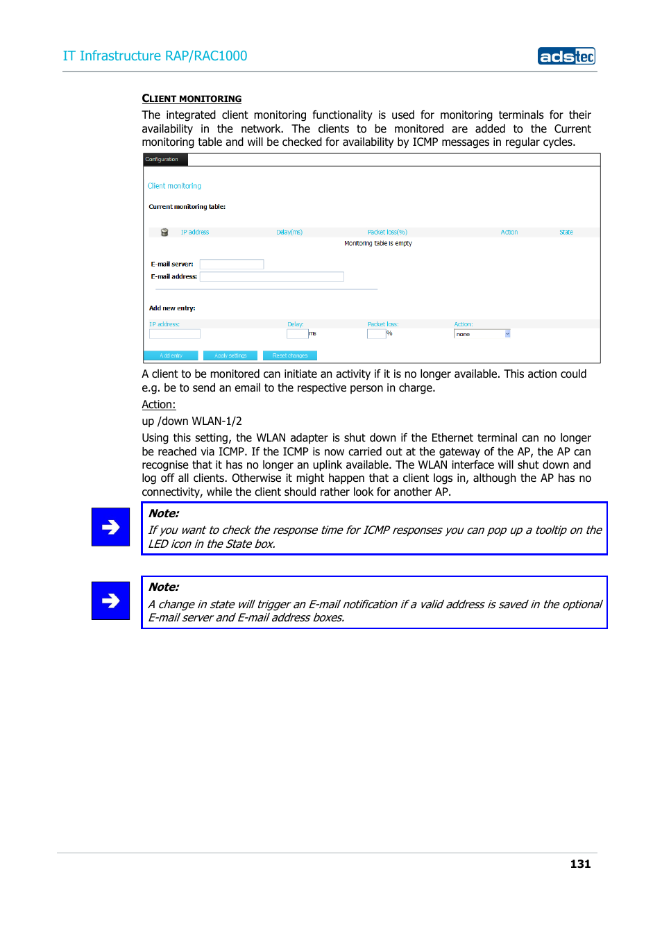 It infrastructure rap/rac1000 | ADS-TEC RAP/RAC1000 User Manual User Manual | Page 131 / 215
