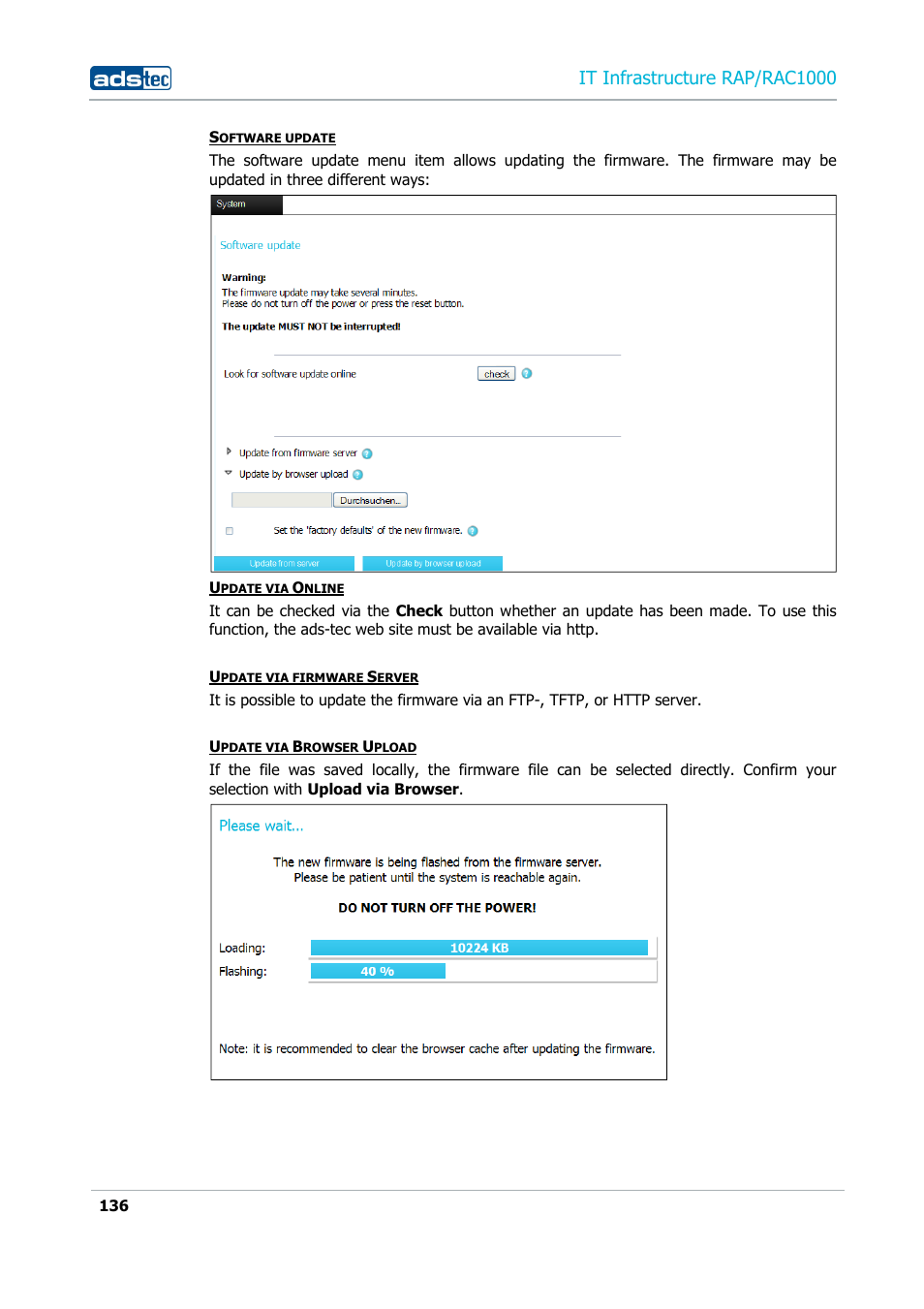 It infrastructure rap/rac1000 | ADS-TEC RAP/RAC1000 User Manual User Manual | Page 136 / 215