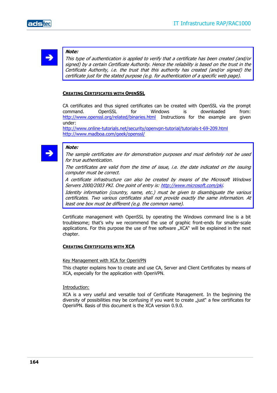 It infrastructure rap/rac1000 | ADS-TEC RAP/RAC1000 User Manual User Manual | Page 164 / 215