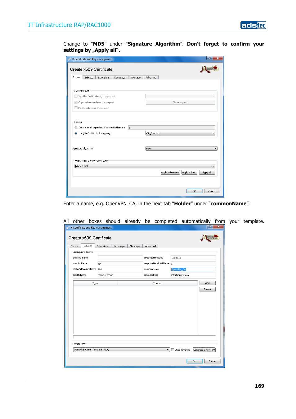 It infrastructure rap/rac1000 | ADS-TEC RAP/RAC1000 User Manual User Manual | Page 169 / 215
