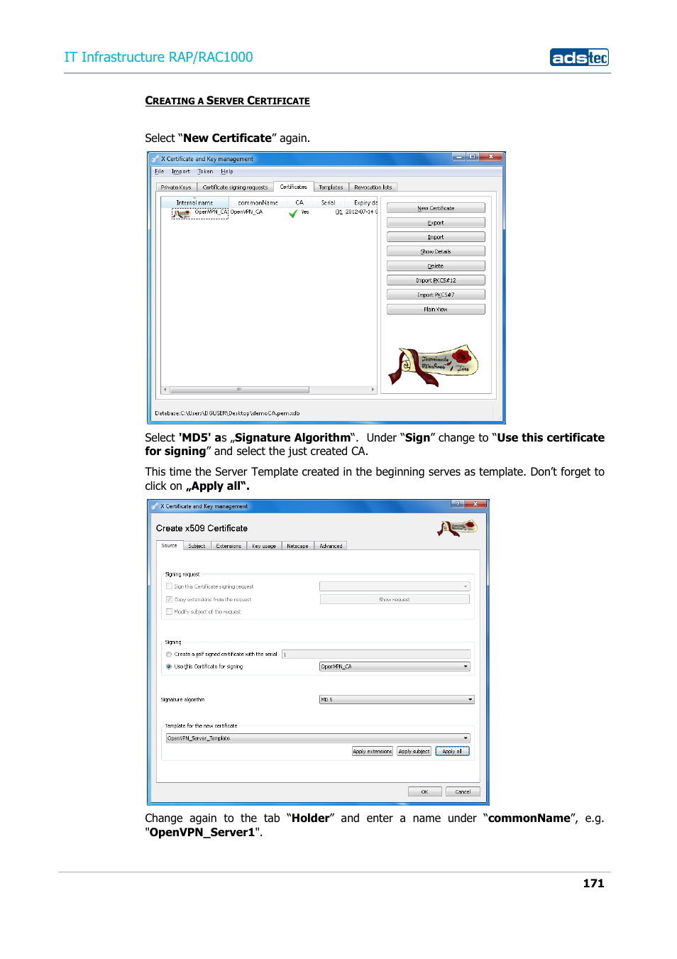 It infrastructure rap/rac1000 | ADS-TEC RAP/RAC1000 User Manual User Manual | Page 171 / 215