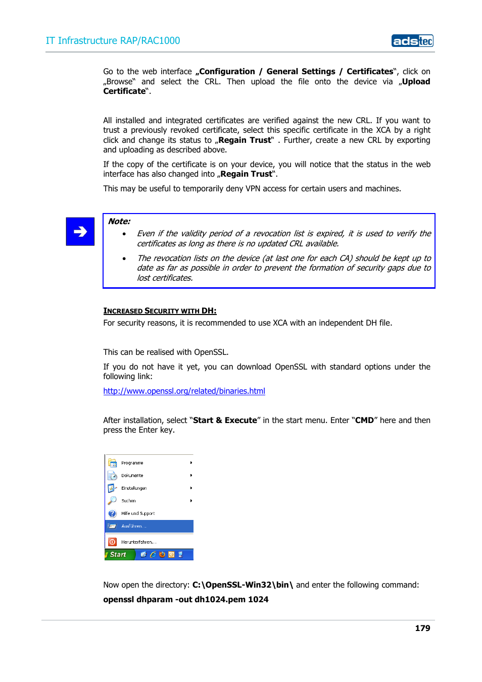 It infrastructure rap/rac1000 | ADS-TEC RAP/RAC1000 User Manual User Manual | Page 179 / 215