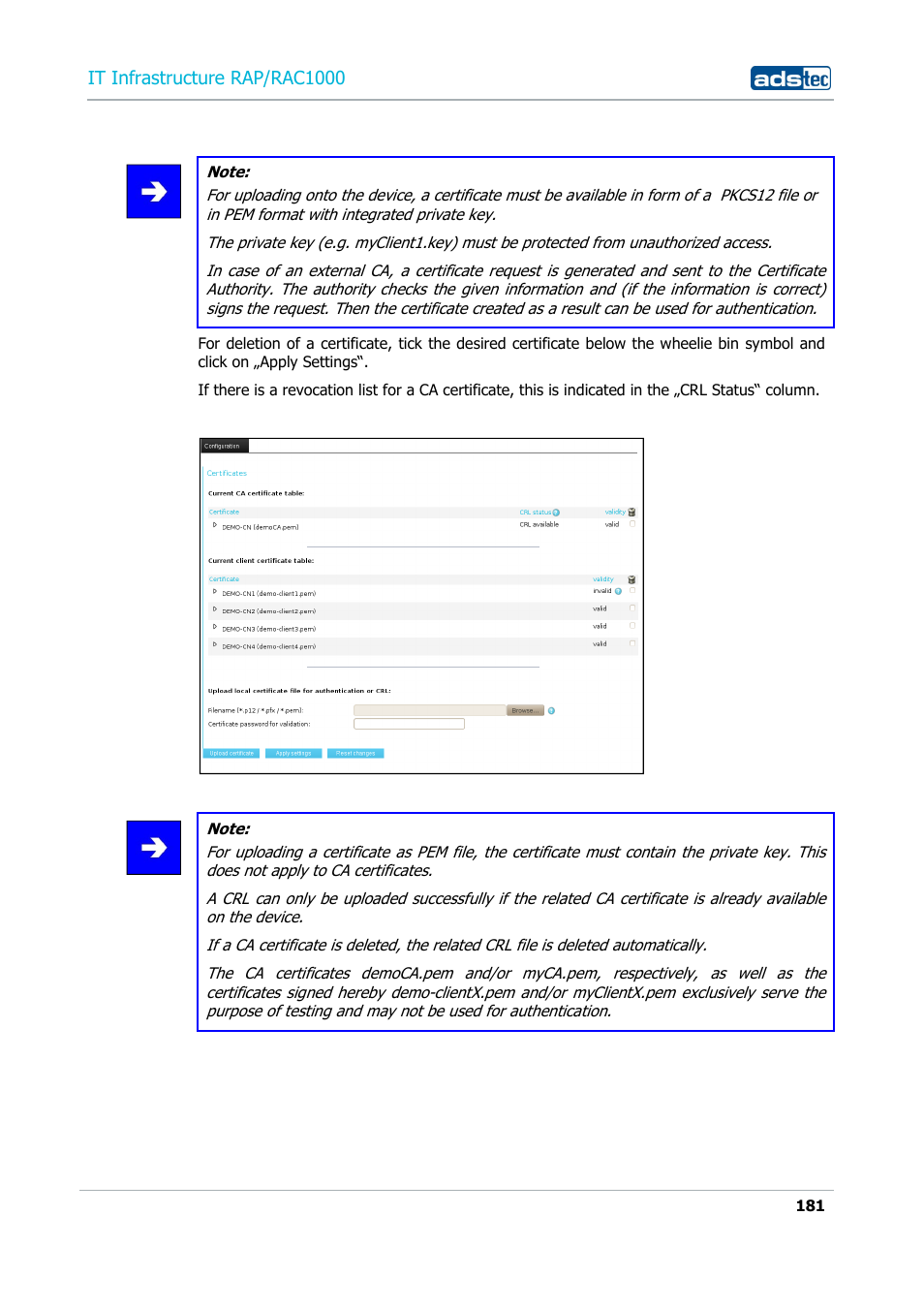 It infrastructure rap/rac1000 | ADS-TEC RAP/RAC1000 User Manual User Manual | Page 181 / 215