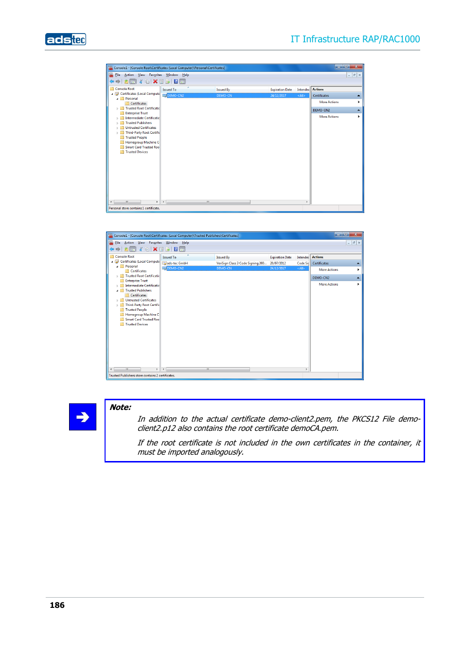 It infrastructure rap/rac1000 | ADS-TEC RAP/RAC1000 User Manual User Manual | Page 186 / 215