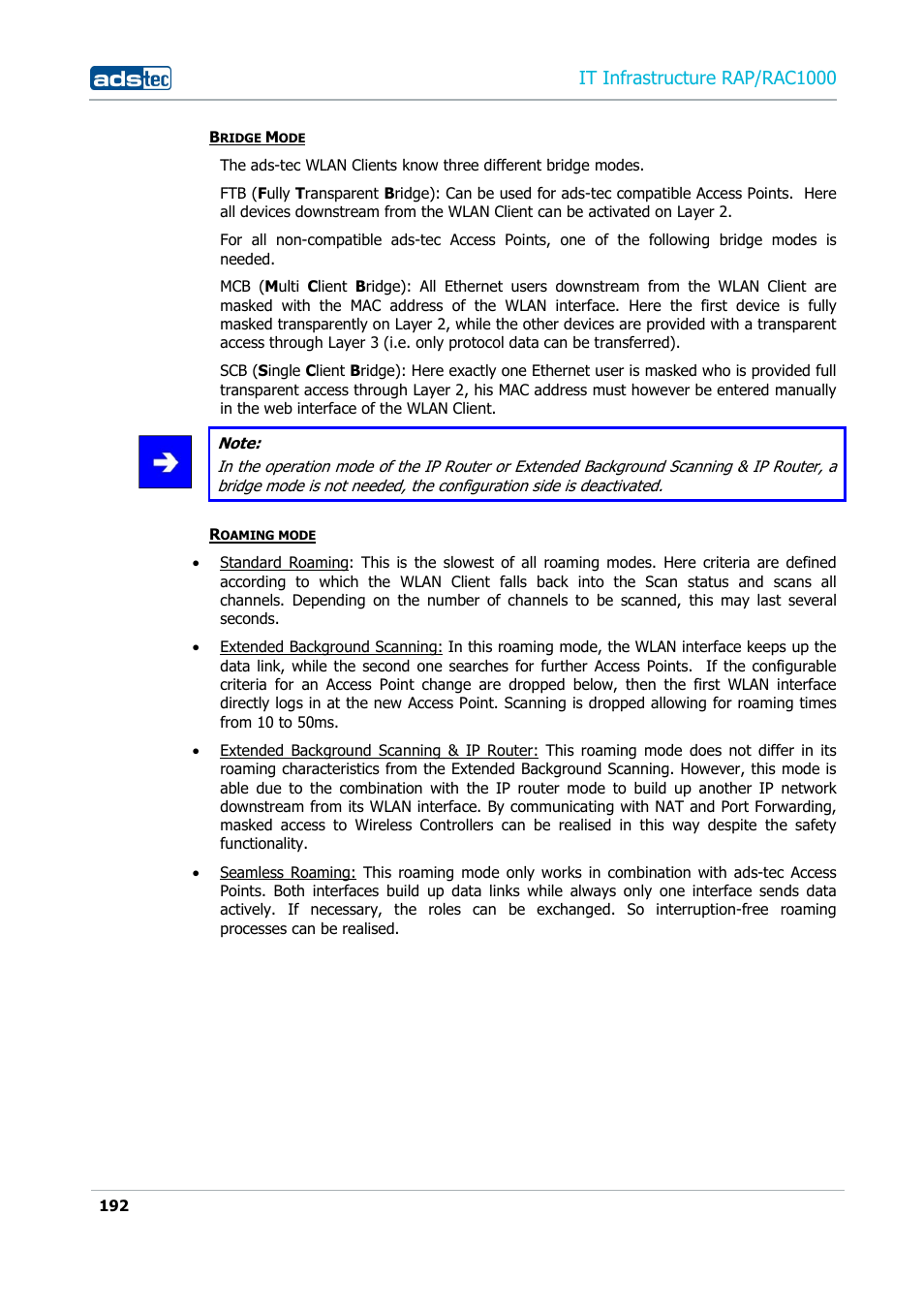 It infrastructure rap/rac1000 | ADS-TEC RAP/RAC1000 User Manual User Manual | Page 192 / 215