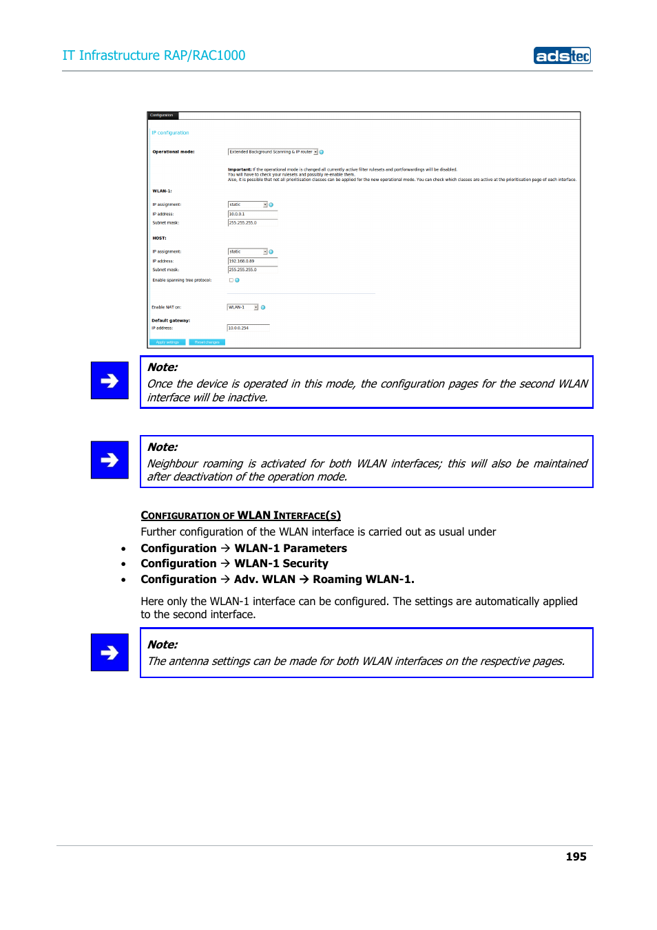 It infrastructure rap/rac1000 | ADS-TEC RAP/RAC1000 User Manual User Manual | Page 195 / 215