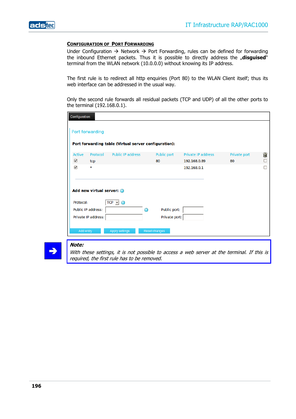 It infrastructure rap/rac1000 | ADS-TEC RAP/RAC1000 User Manual User Manual | Page 196 / 215
