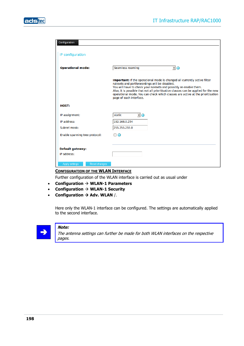 It infrastructure rap/rac1000 | ADS-TEC RAP/RAC1000 User Manual User Manual | Page 198 / 215