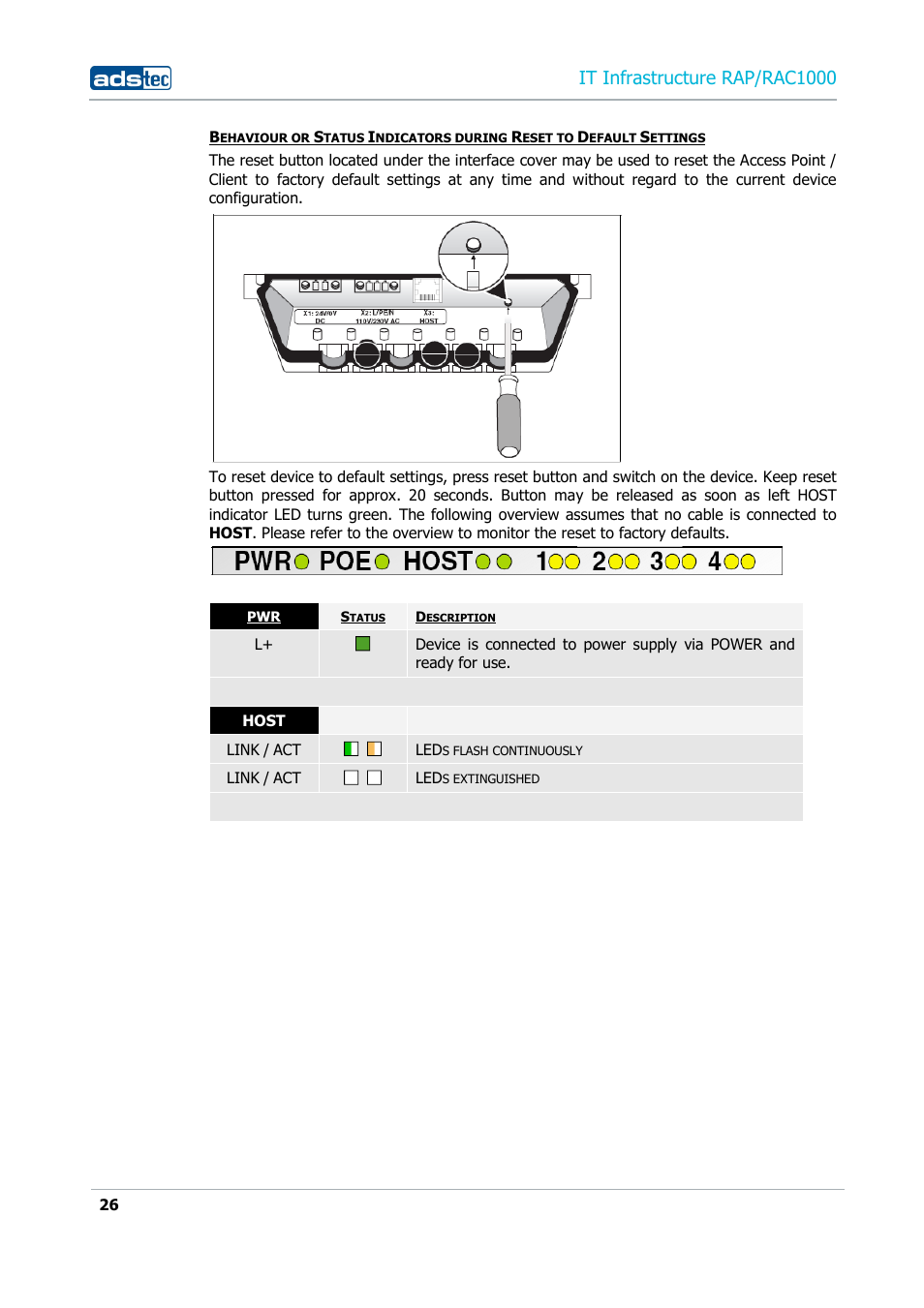 It infrastructure rap/rac1000 | ADS-TEC RAP/RAC1000 User Manual User Manual | Page 26 / 215