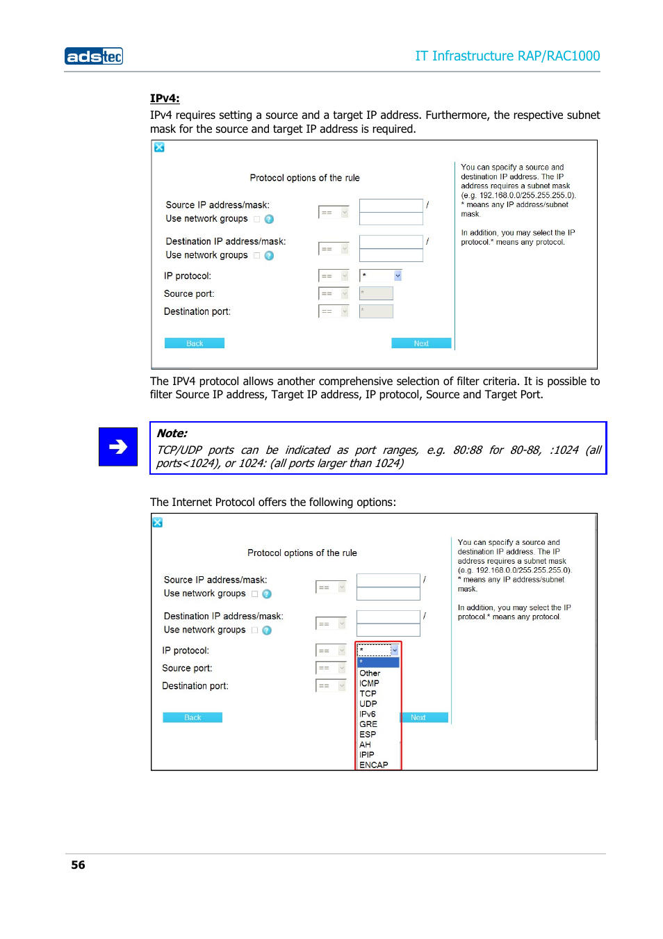 It infrastructure rap/rac1000 | ADS-TEC RAP/RAC1000 User Manual User Manual | Page 56 / 215
