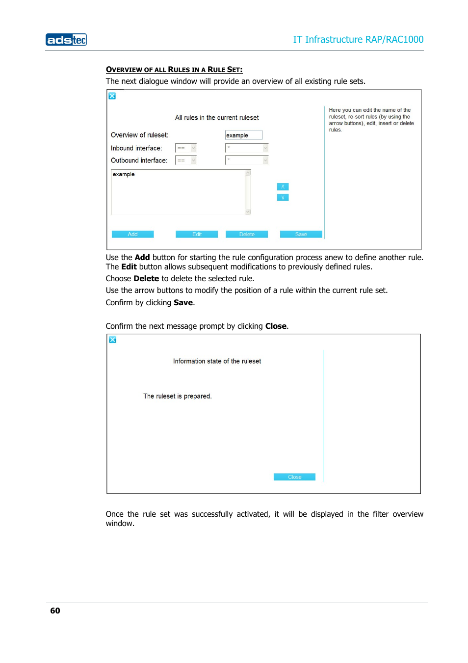 It infrastructure rap/rac1000 | ADS-TEC RAP/RAC1000 User Manual User Manual | Page 60 / 215