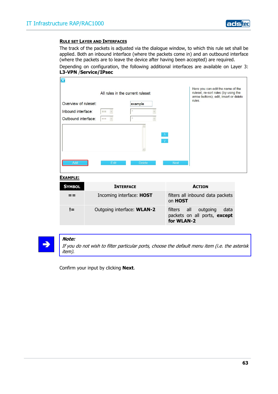 It infrastructure rap/rac1000 | ADS-TEC RAP/RAC1000 User Manual User Manual | Page 63 / 215