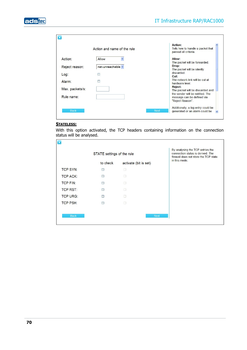 It infrastructure rap/rac1000 | ADS-TEC RAP/RAC1000 User Manual User Manual | Page 70 / 215