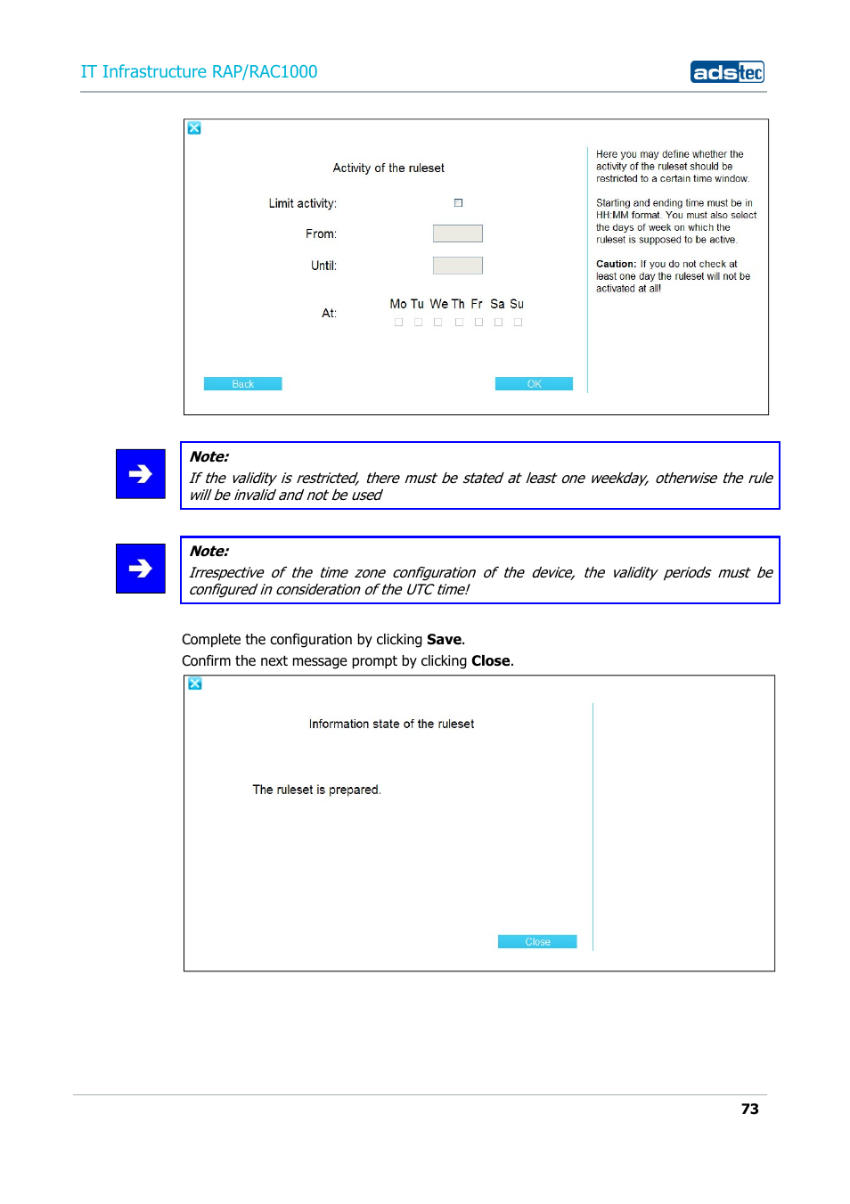 It infrastructure rap/rac1000 | ADS-TEC RAP/RAC1000 User Manual User Manual | Page 73 / 215