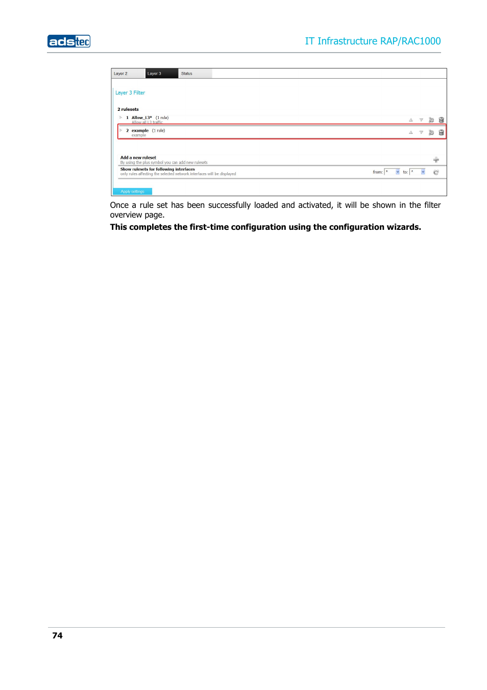 It infrastructure rap/rac1000 | ADS-TEC RAP/RAC1000 User Manual User Manual | Page 74 / 215