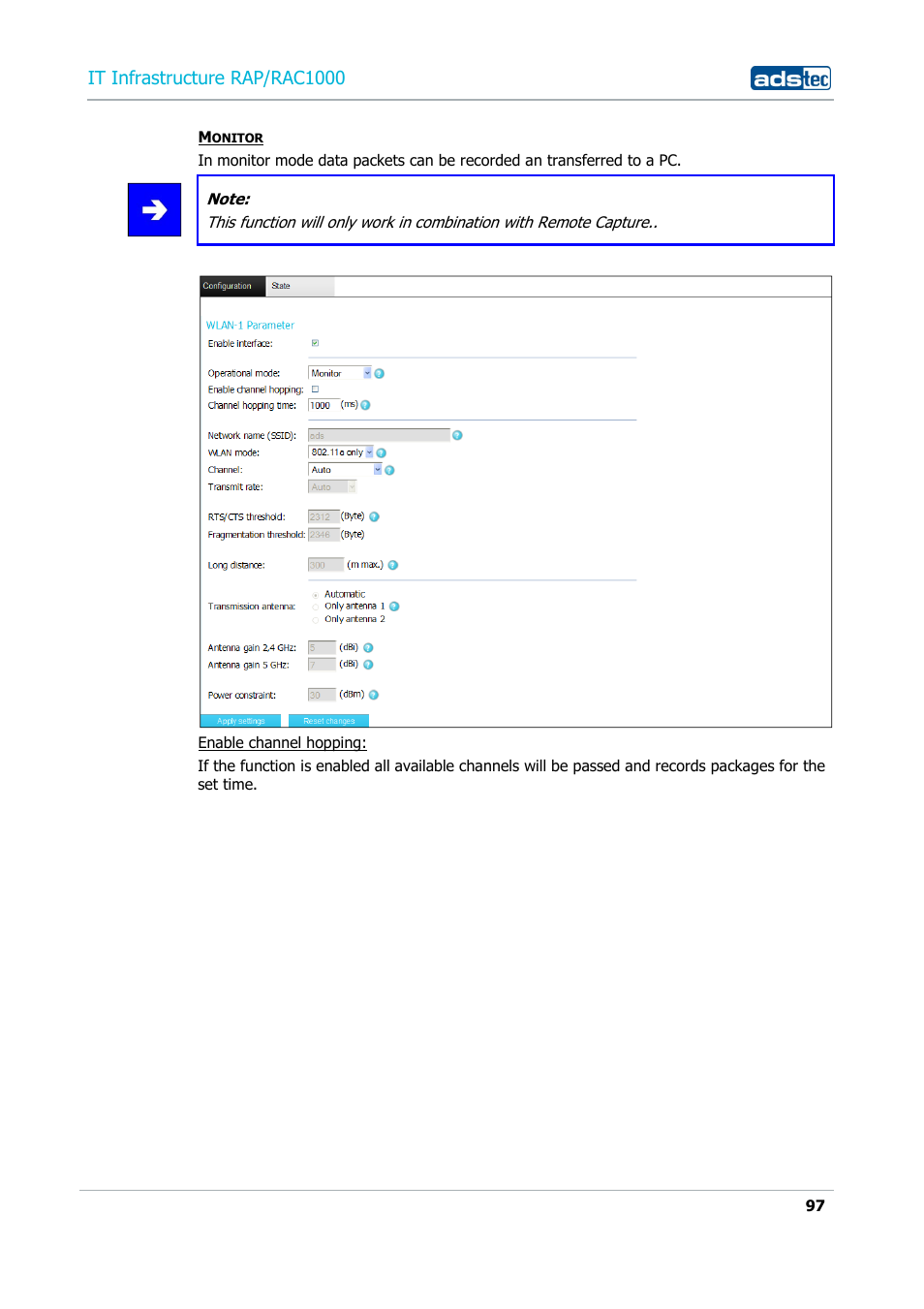 It infrastructure rap/rac1000 | ADS-TEC RAP/RAC1000 User Manual User Manual | Page 97 / 215