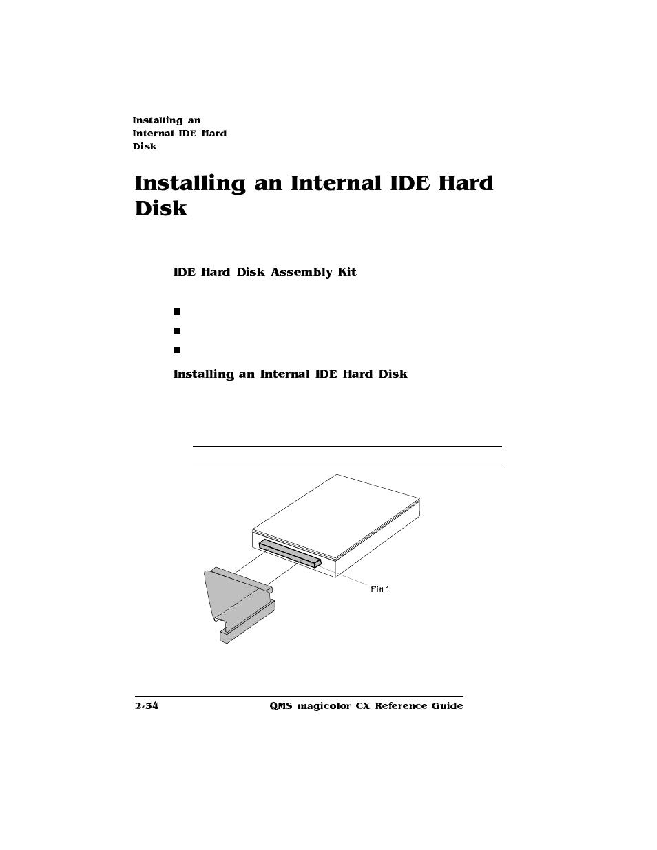 Installing an internal ide hard disk | Konica Minolta QMS magicolor CX Reference User Manual | Page 108 / 202