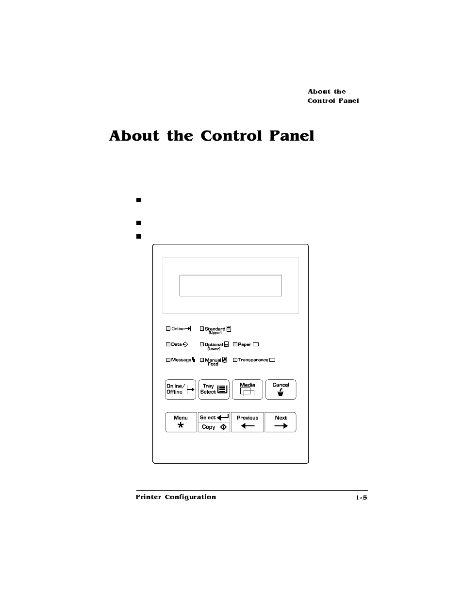 About the control panel, Idle | Konica Minolta QMS magicolor CX Reference User Manual | Page 13 / 202