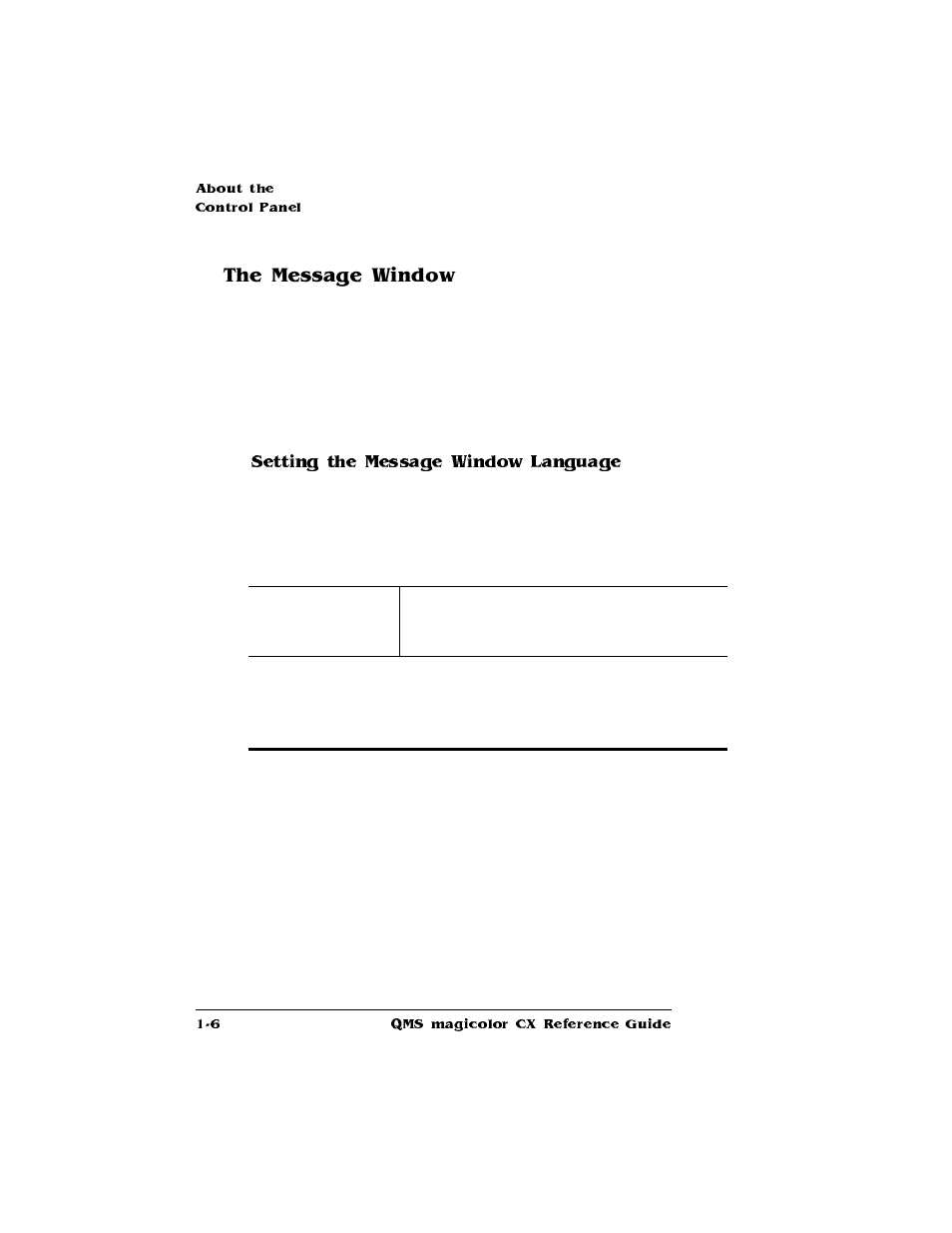 The message window | Konica Minolta QMS magicolor CX Reference User Manual | Page 14 / 202