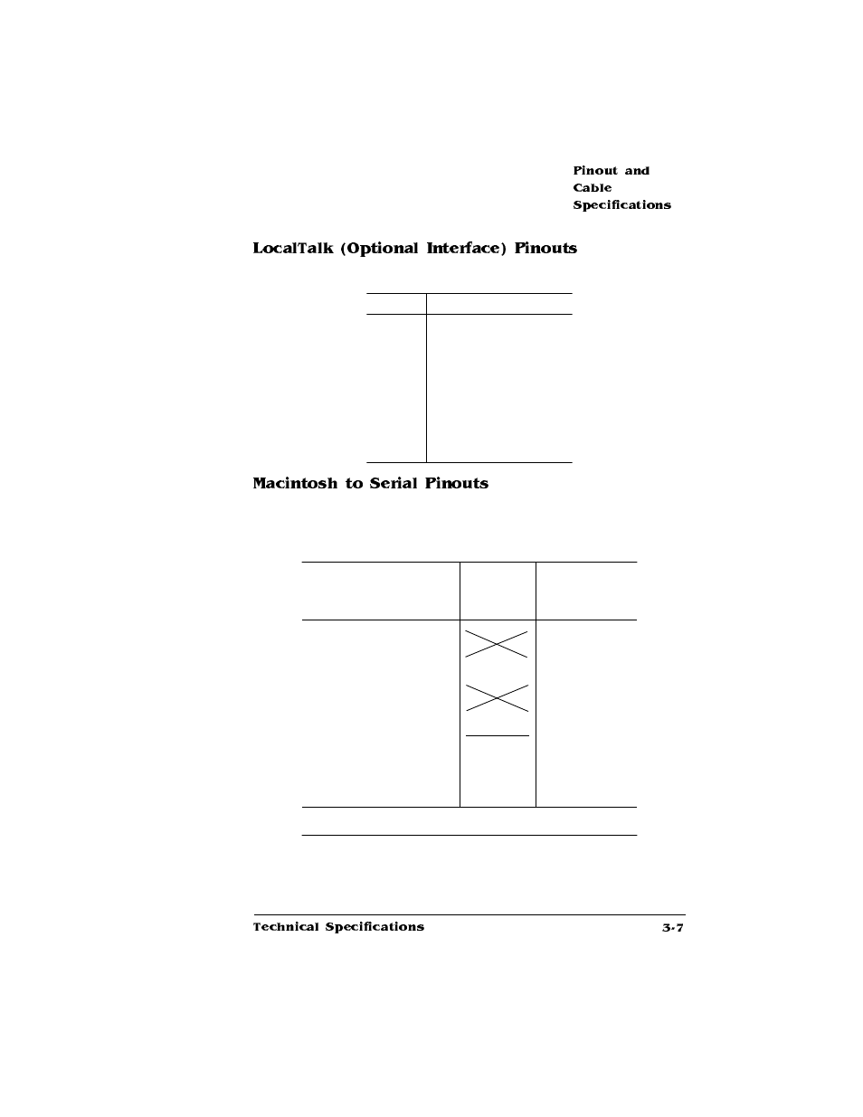 Localtalk (optional interface) pinouts, Macintosh to serial pinouts | Konica Minolta QMS magicolor CX Reference User Manual | Page 141 / 202