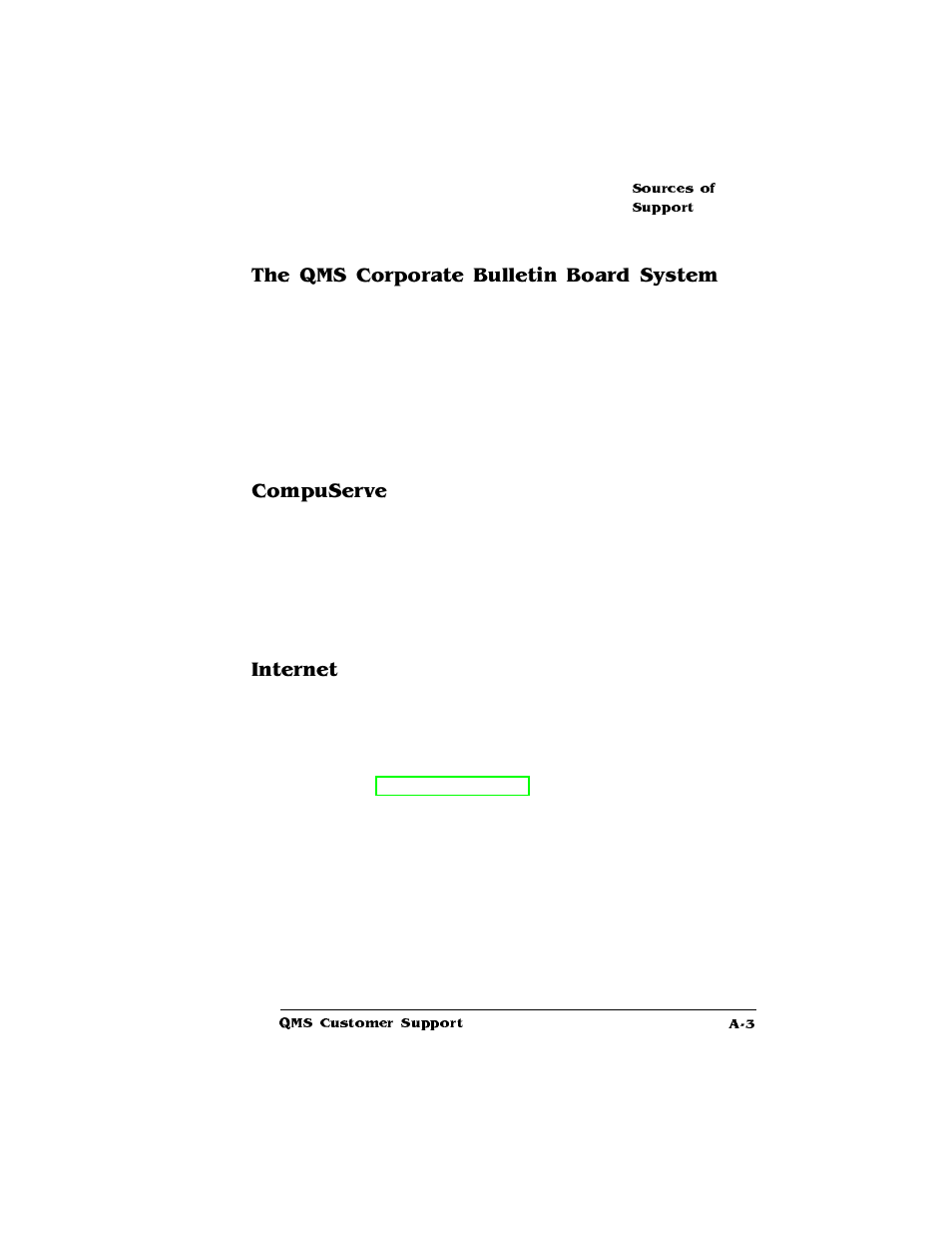 The qms corporate bulletin board system, Compuserve, Internet | Konica Minolta QMS magicolor CX Reference User Manual | Page 175 / 202