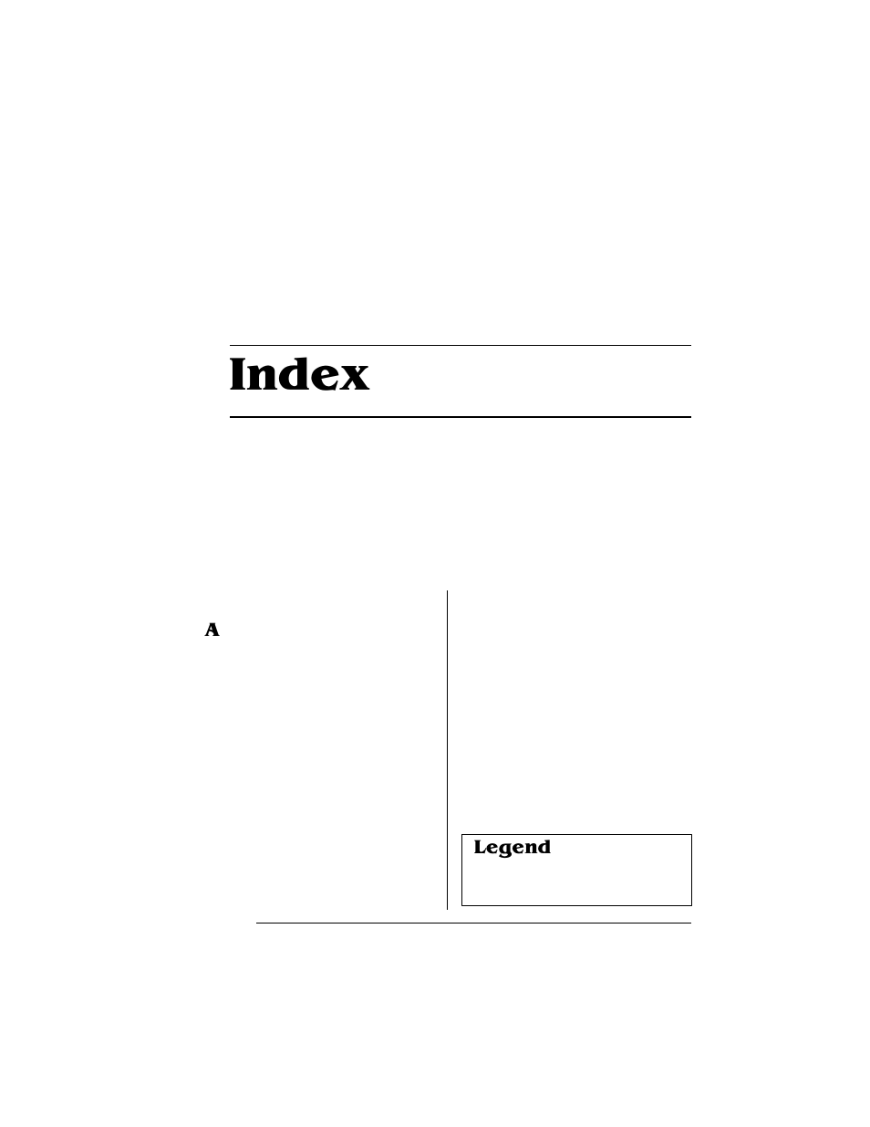 Index, Legend | Konica Minolta QMS magicolor CX Reference User Manual | Page 187 / 202