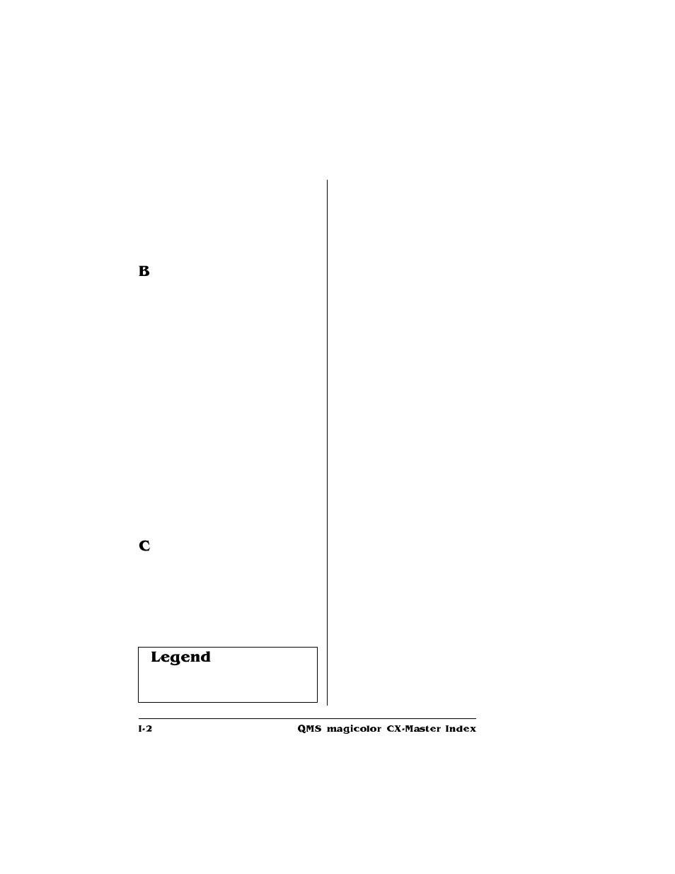 Legend | Konica Minolta QMS magicolor CX Reference User Manual | Page 188 / 202