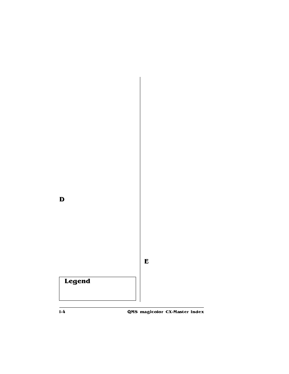 Legend | Konica Minolta QMS magicolor CX Reference User Manual | Page 190 / 202