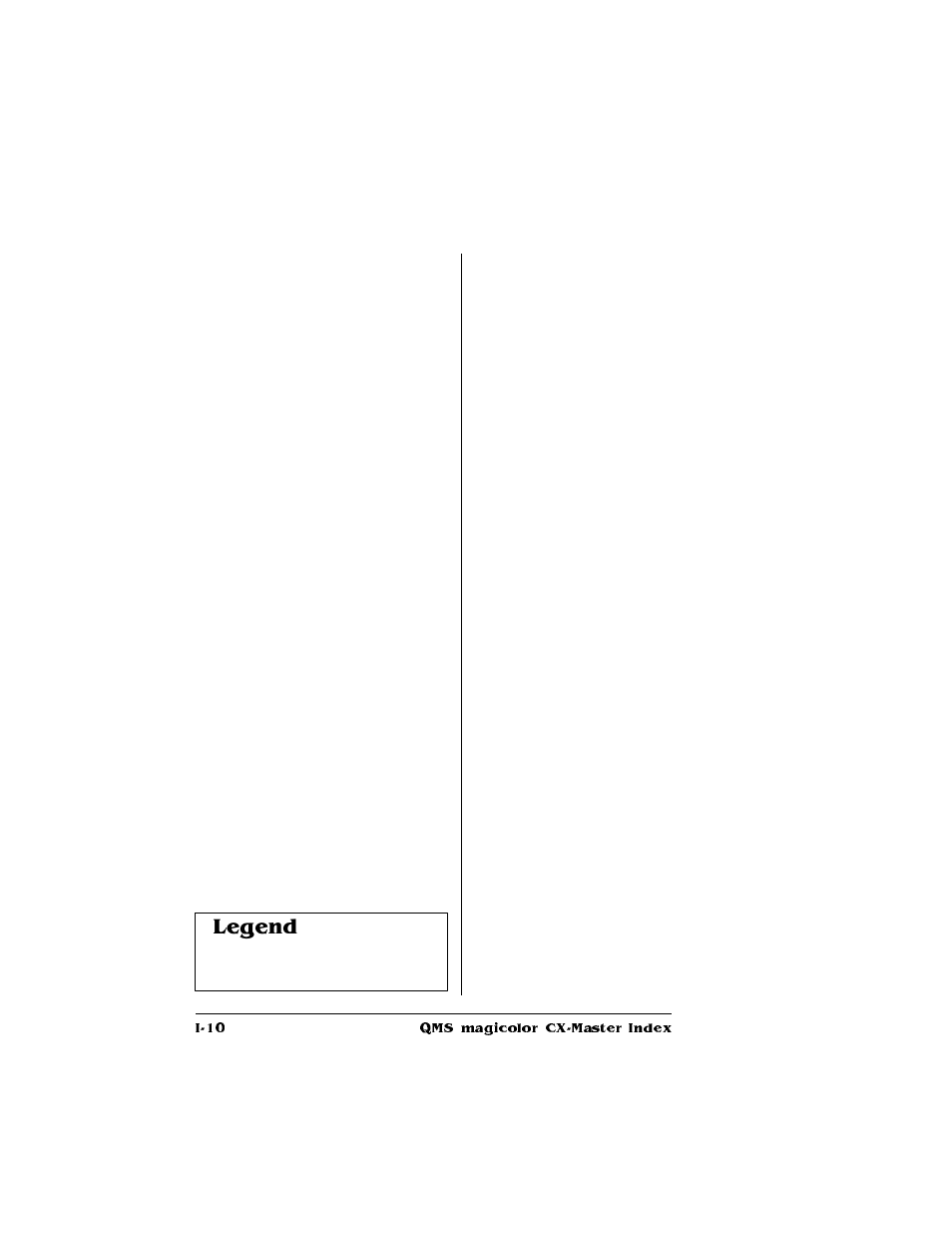 Legend | Konica Minolta QMS magicolor CX Reference User Manual | Page 196 / 202