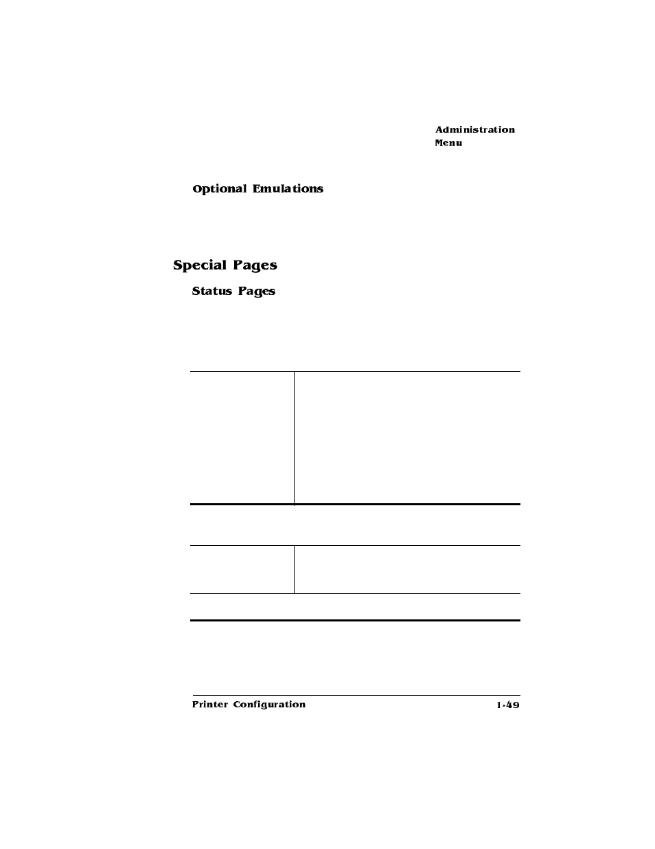 Special pages, Optional emulations, 5j=jki 2=cai | Konica Minolta QMS magicolor CX Reference User Manual | Page 57 / 202