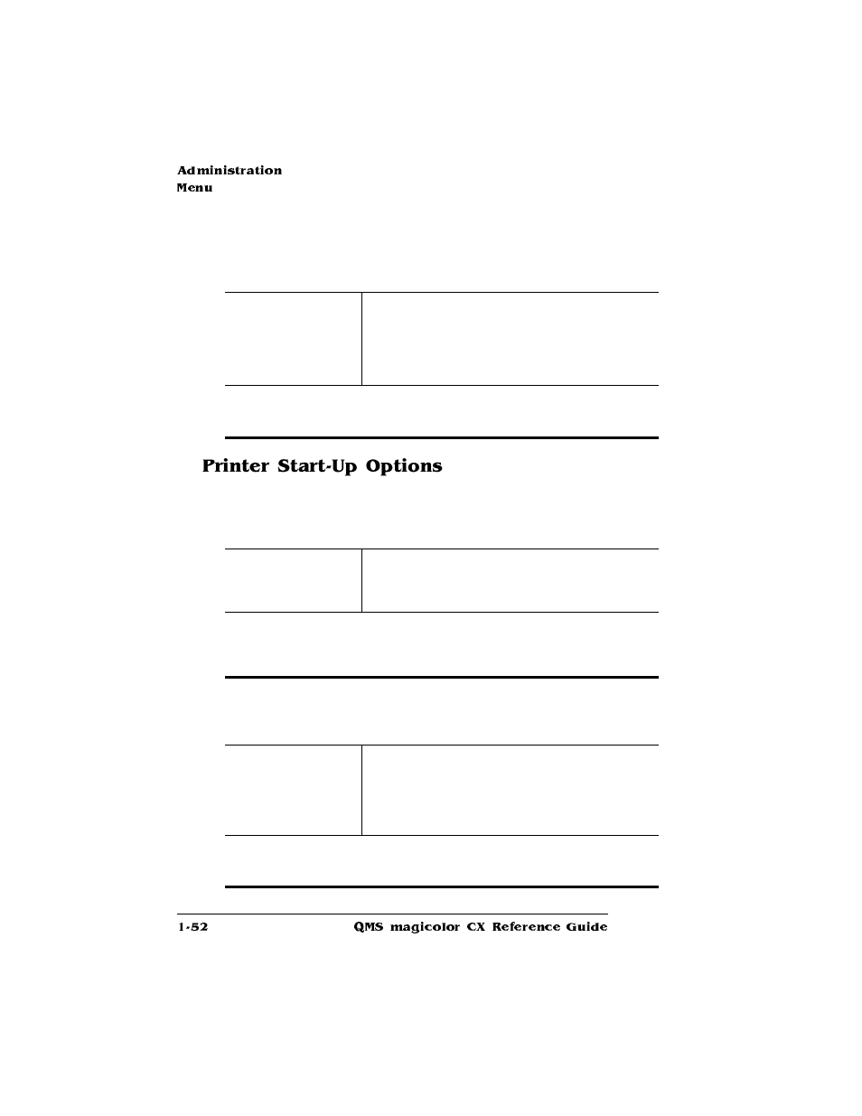 Printer start-up options | Konica Minolta QMS magicolor CX Reference User Manual | Page 60 / 202