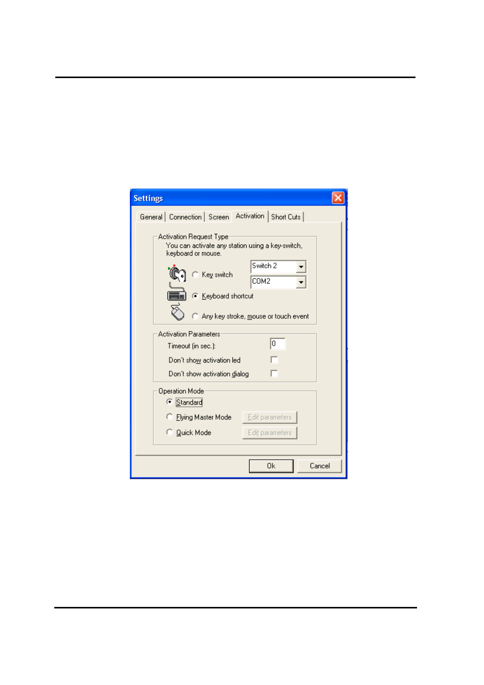 Settings - activation, Activation type | ADS-TEC Net Cap User Manual | Page 39 / 80