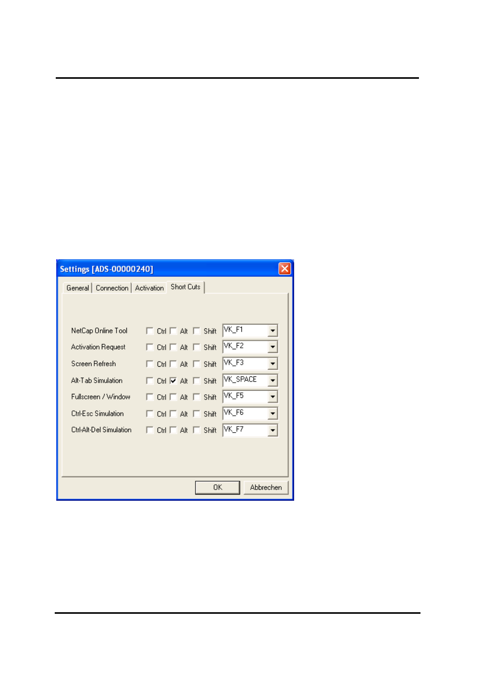 Settings – shortcuts | ADS-TEC Net Cap User Manual | Page 66 / 80