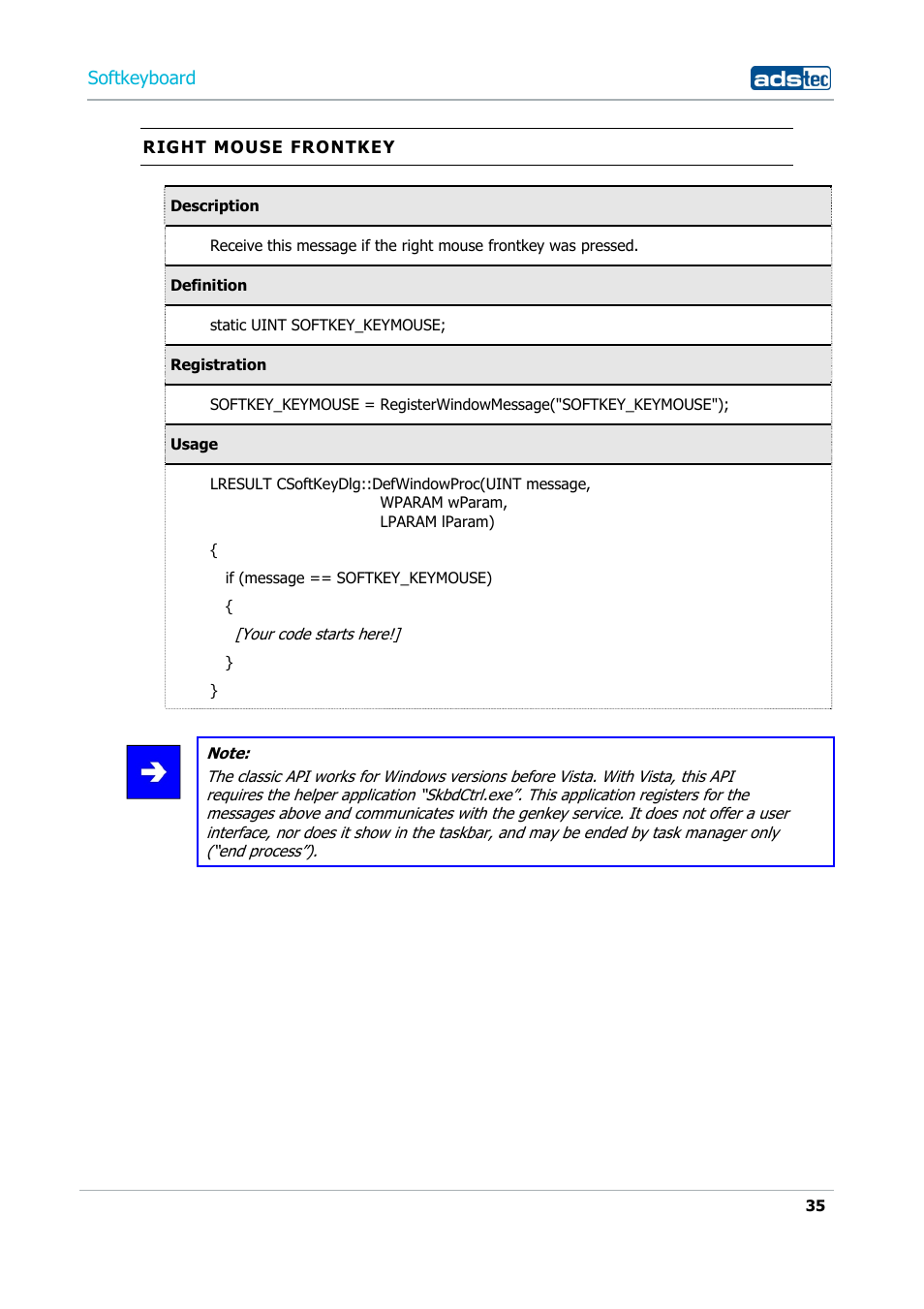 ADS-TEC Softkeyboard User Manual | Page 35 / 41